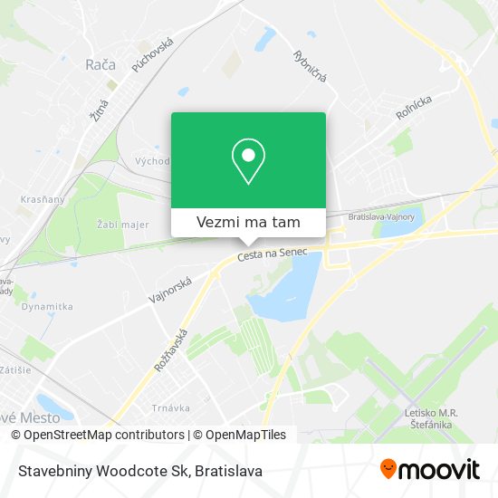 Stavebniny Woodcote Sk mapa