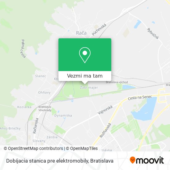 Dobíjacia stanica pre elektromobily mapa