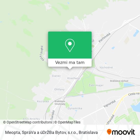 Meopta, SpráVa a úDržBa Bytov, s.r.o. mapa