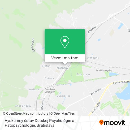 Vyskumny ústav Detskej Psychológie a Patopsychológie mapa