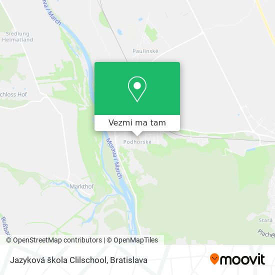 Jazyková škola Clilschool mapa