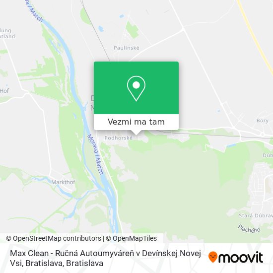 Max Clean - Ručná Autoumyváreň v Devínskej Novej Vsi, Bratislava mapa