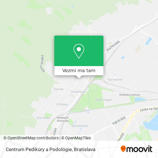 Centrum Pedikúry a Podológie mapa