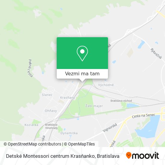 Detské Montessori centrum Krasňanko mapa