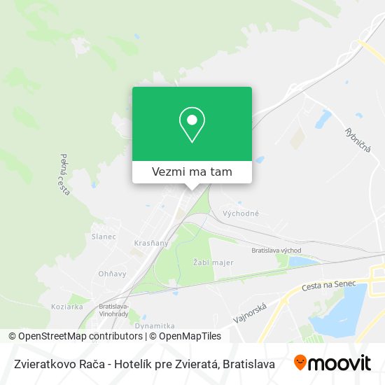 Zvieratkovo Rača - Hotelík pre Zvieratá mapa