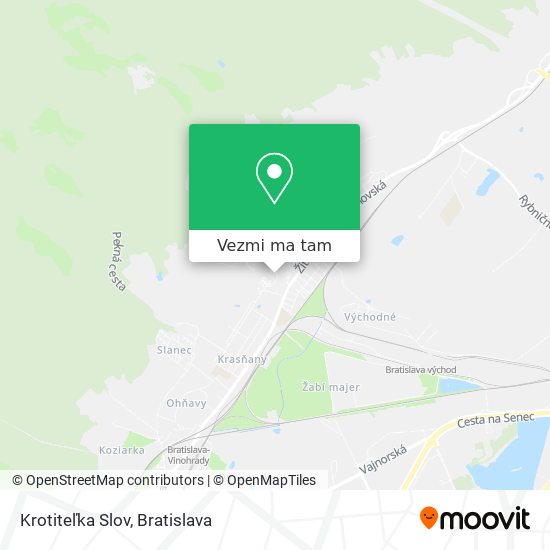 Krotiteľka Slov mapa