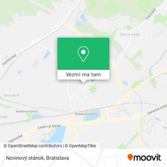 Novinový stánok mapa