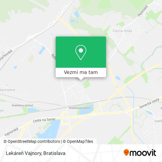 Lekáreň Vajnory mapa