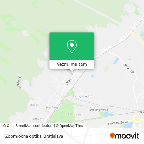 Zoom-očná optika mapa