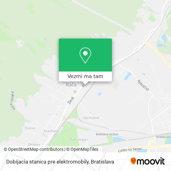 Dobíjacia stanica pre elektromobily mapa