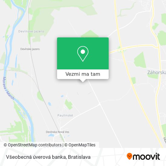 Všeobecná úverová banka mapa