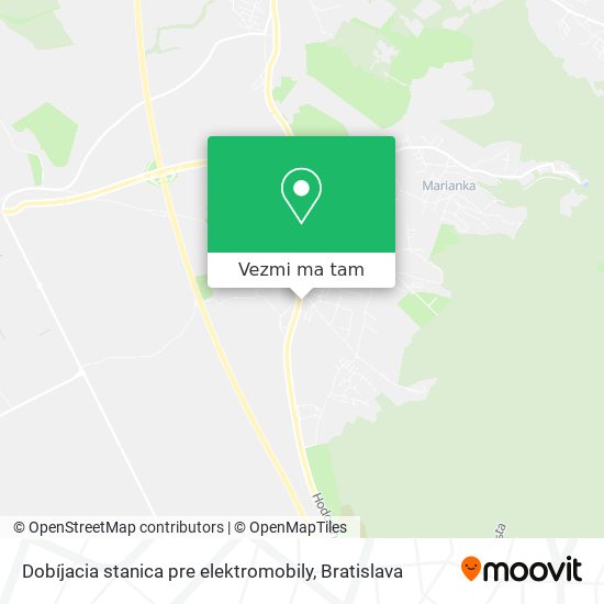 Dobíjacia stanica pre elektromobily mapa