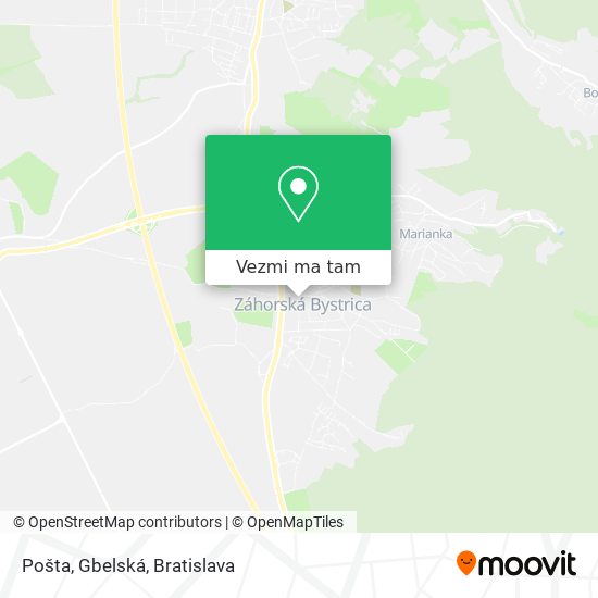 Pošta, Gbelská mapa