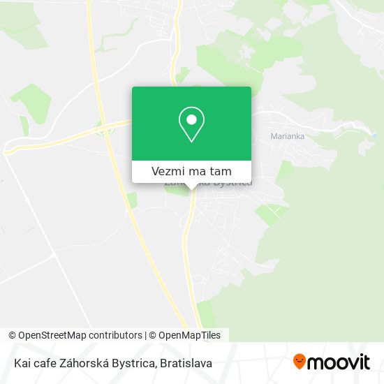 Kai cafe Záhorská Bystrica mapa