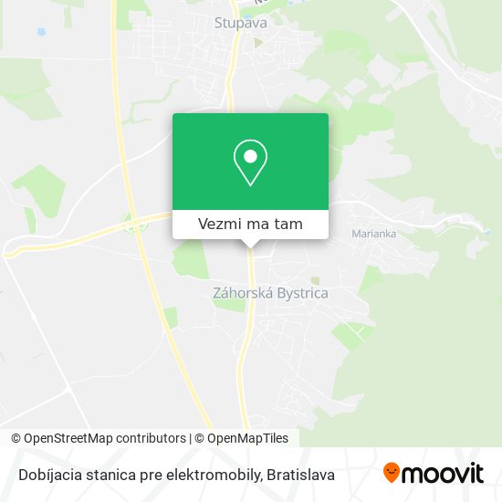 Dobíjacia stanica pre elektromobily mapa