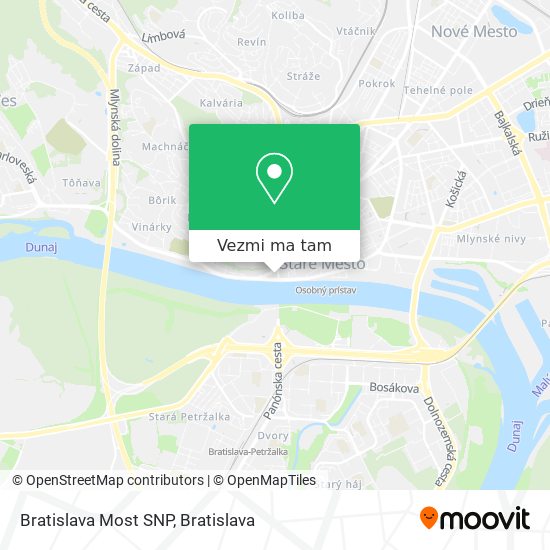 Bratislava Most SNP mapa