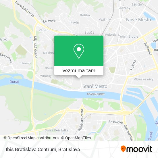 Ibis Bratislava Centrum mapa