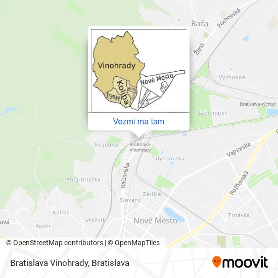 Bratislava Vinohrady mapa