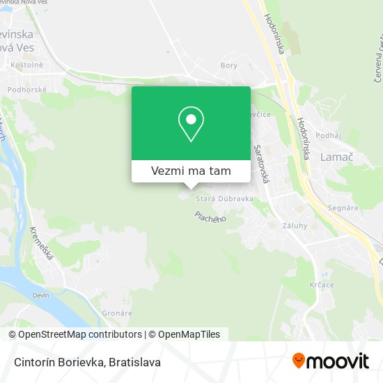 Cintorín Borievka mapa