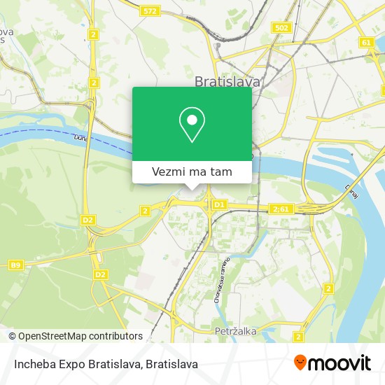 Incheba Expo Bratislava mapa