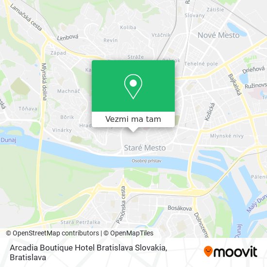 Arcadia Boutique Hotel Bratislava Slovakia mapa