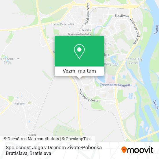 Spolocnost Joga v Dennom Zivote-Pobocka Bratislava mapa