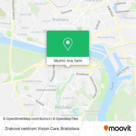 Zrakové centrum Vision Care mapa