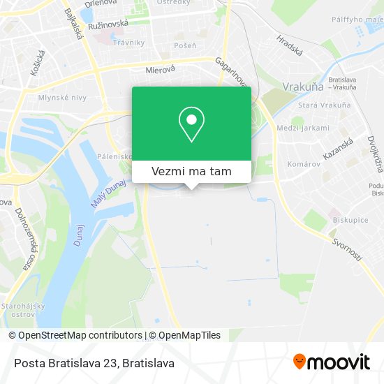 Posta Bratislava 23 mapa