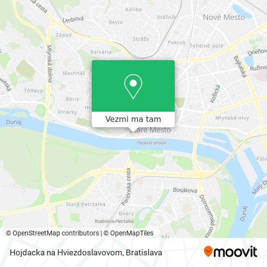 Hojdacka na Hviezdoslavovom mapa