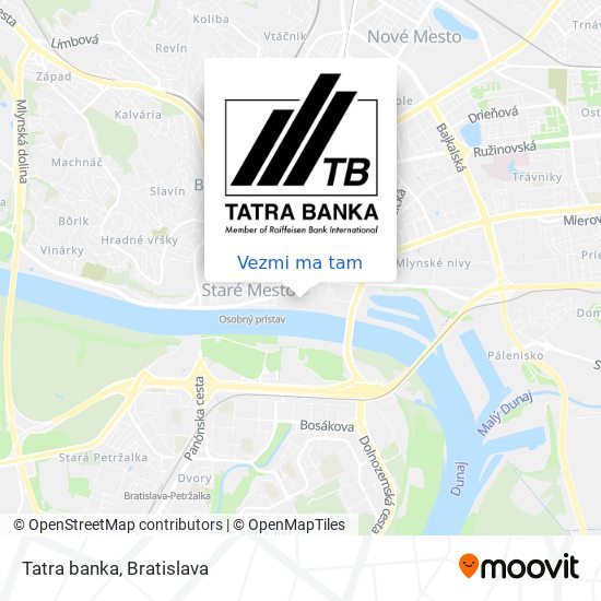 Tatra banka mapa