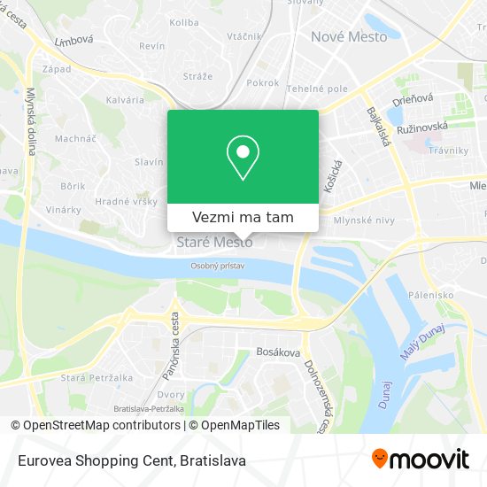 Eurovea Shopping Cent mapa