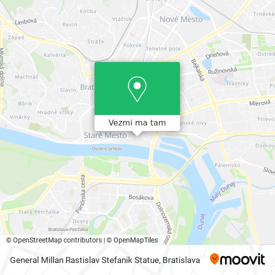 General Millan Rastislav Stefanik Statue mapa