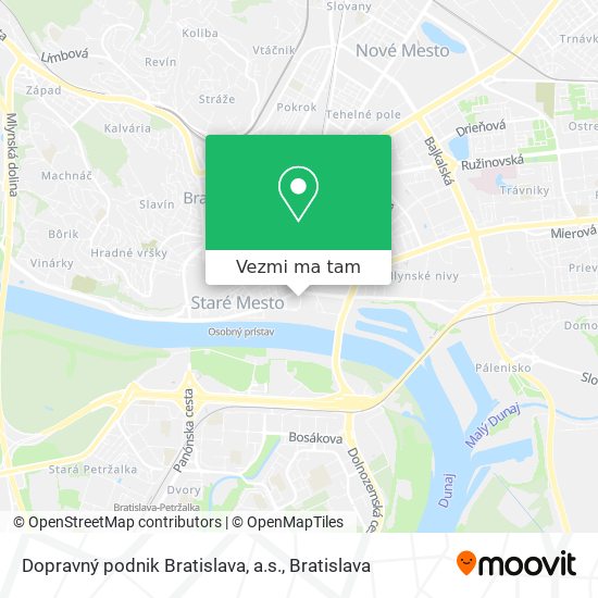 Dopravný podnik Bratislava, a.s. mapa