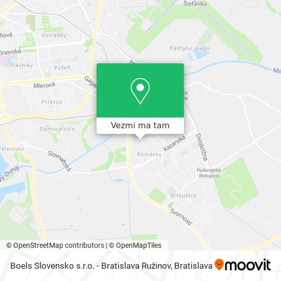 Boels Slovensko s.r.o. - Bratislava Ružinov mapa