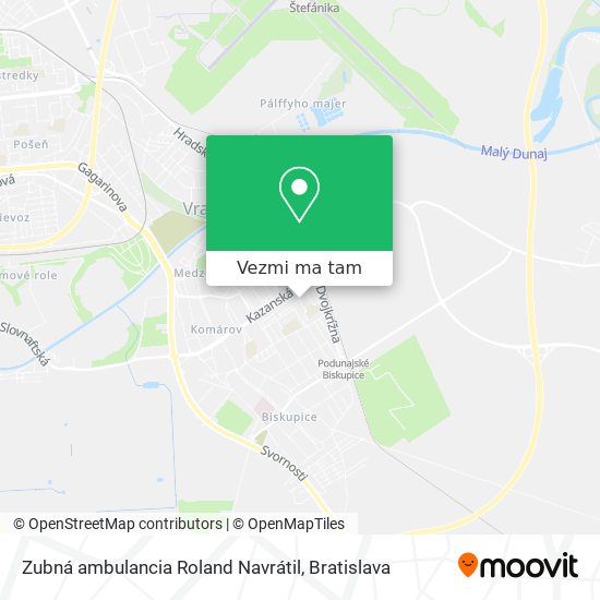 Zubná ambulancia Roland Navrátil mapa