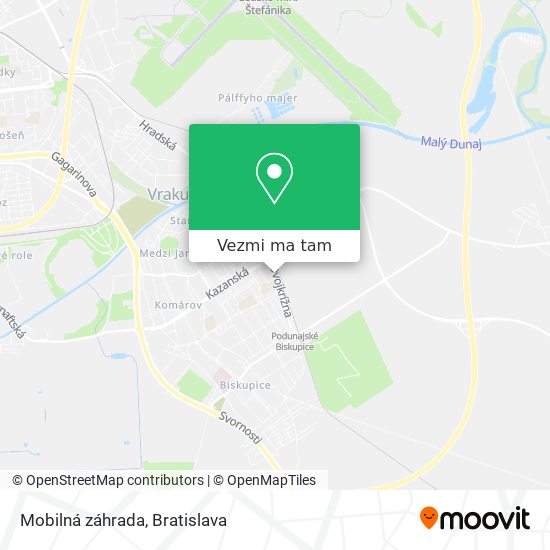 Mobilná záhrada mapa