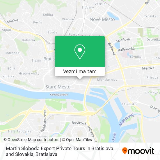 Martin Sloboda Expert Private Tours in Bratislava and Slovakia mapa