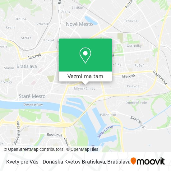 Kvety pre Vás - Donáška Kvetov Bratislava mapa