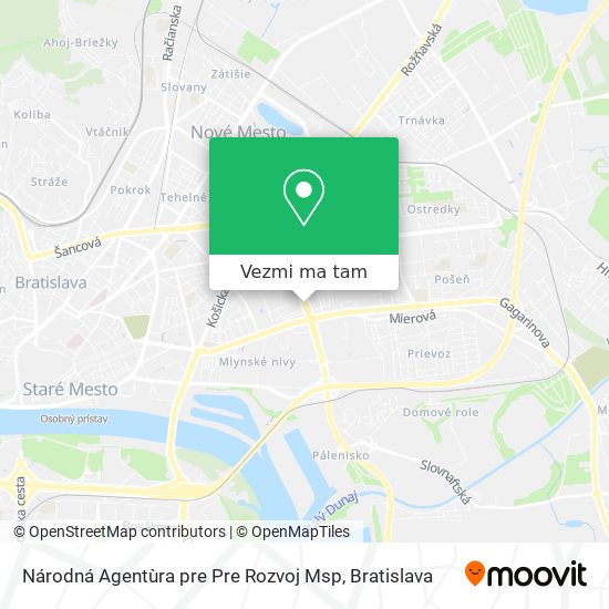 Národná Agentùra pre Pre Rozvoj Msp mapa