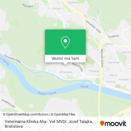 Veterinárna Klinika Aha - Vet MVDr. Jozef Talajka mapa