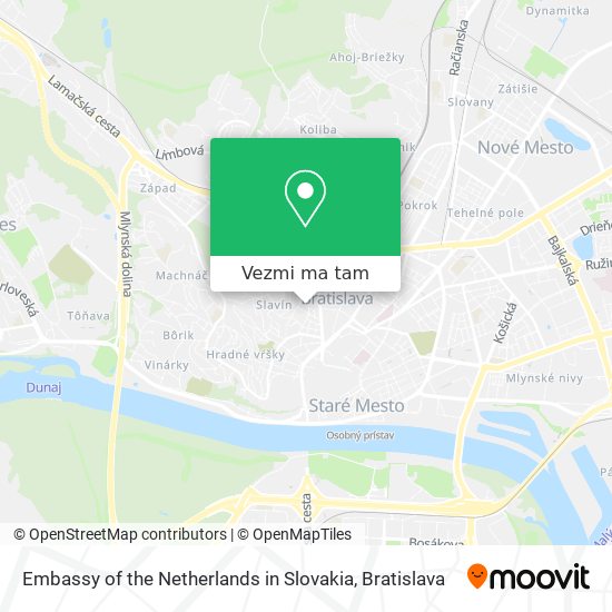 Embassy of the Netherlands in Slovakia mapa