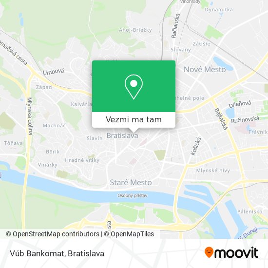 Vúb Bankomat mapa