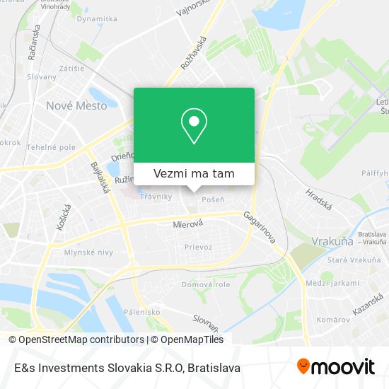 E&s Investments Slovakia S.R.O mapa