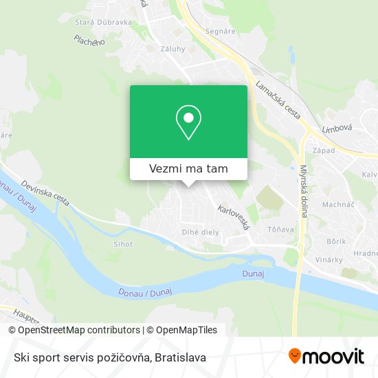 Ski sport servis požičovňa mapa