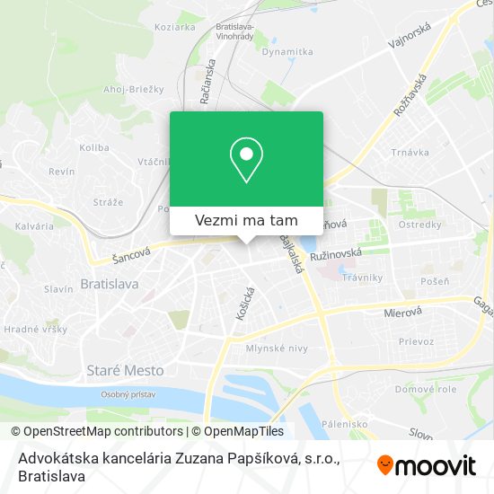 Advokátska kancelária Zuzana Papšíková, s.r.o. mapa