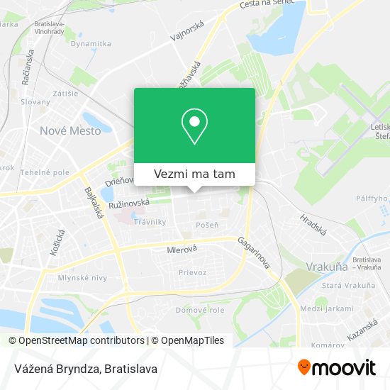 Vážená Bryndza mapa