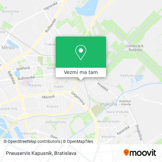 Pneuservis Kapusník mapa