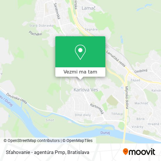 Sťahovanie - agentúra Pmp mapa