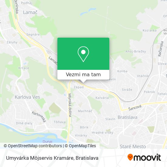 Umyvárka Môjservis Kramáre mapa