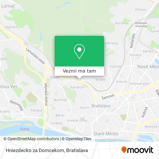 Hniezdecko za Domcekom mapa